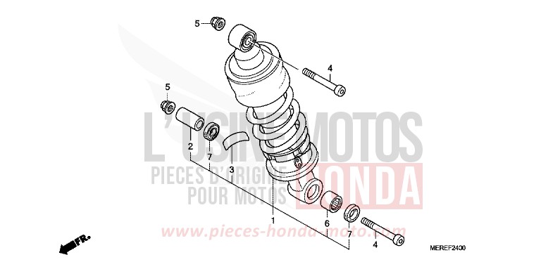 REAR CUSHION for CBF600N ABS PEARL NIGHTSTAR BLACK (NHA84) from 2009